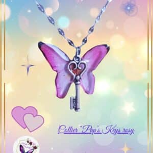 Collier "Pap's Keys rosy"